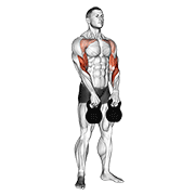 kettlebell alternating hang clean