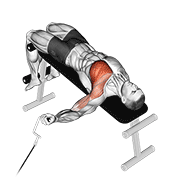 cable one arm decline chest fly