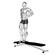 box jump down with one leg stabilization