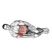 bodyweight side lying biceps curl