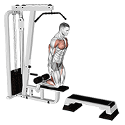 inverse leg curl (on pull-up cable machine)