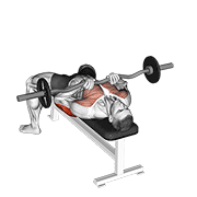 ez-bar close-grip bench press